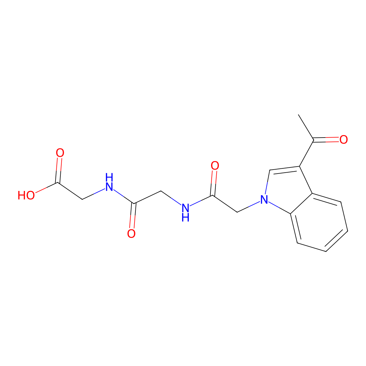 N-[(3-acetyl-1H-indol-1-yl)acetyl]glycylglycine molecular structure, CAS 1219549-38-8