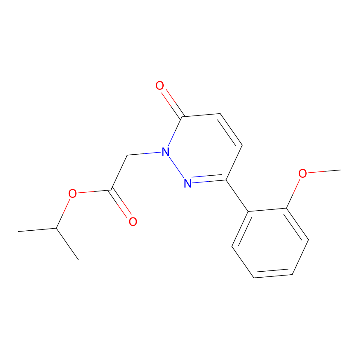 propan-2-yl [3-(2-methoxyphenyl)-6-oxopyridazin-1(6H)-yl]acetate molecular structure, CAS 1219549-53-7