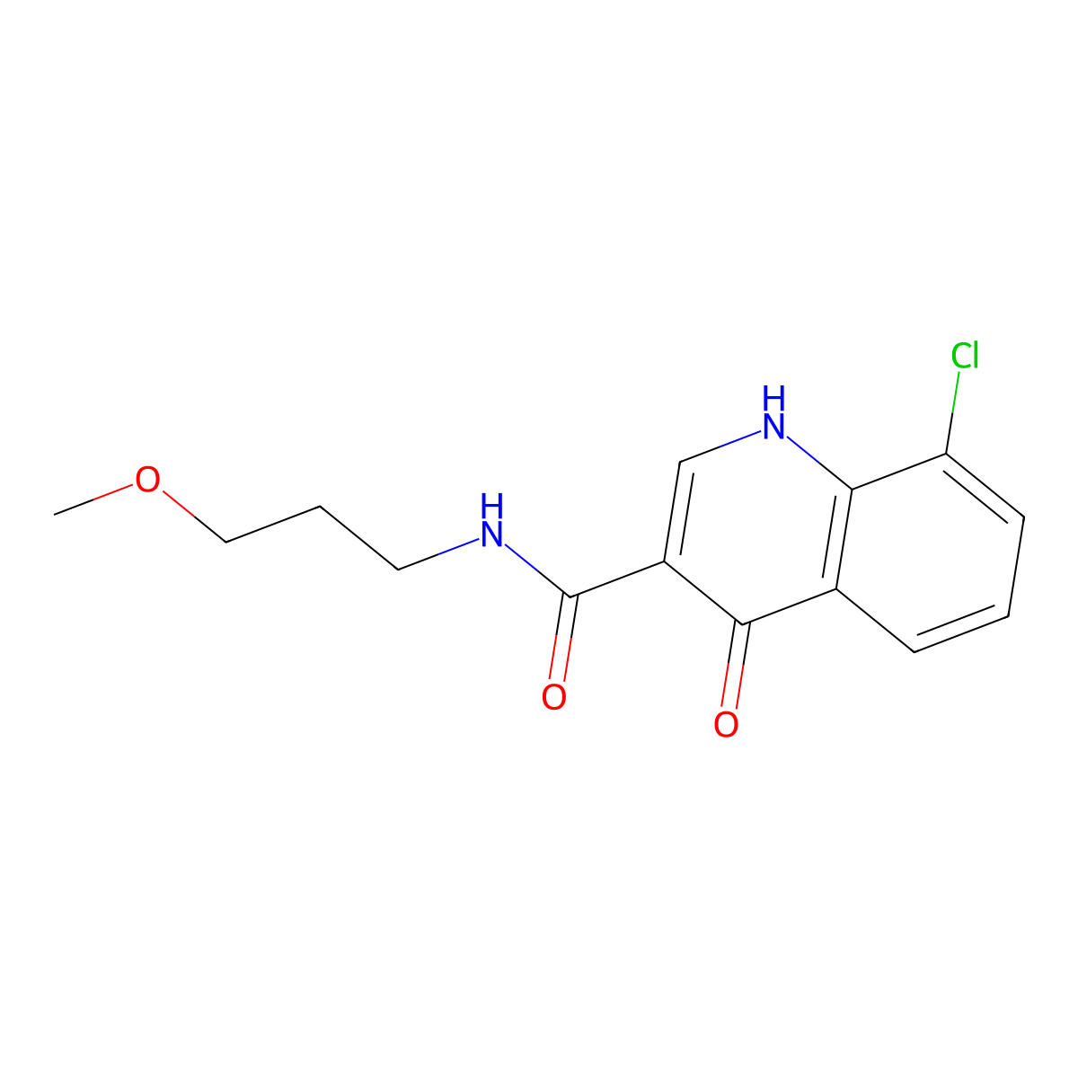 8-chloro-4-hydroxy-N-(3-methoxypropyl)quinoline-3-carboxamide molecular structure, CAS 1219549-67-3