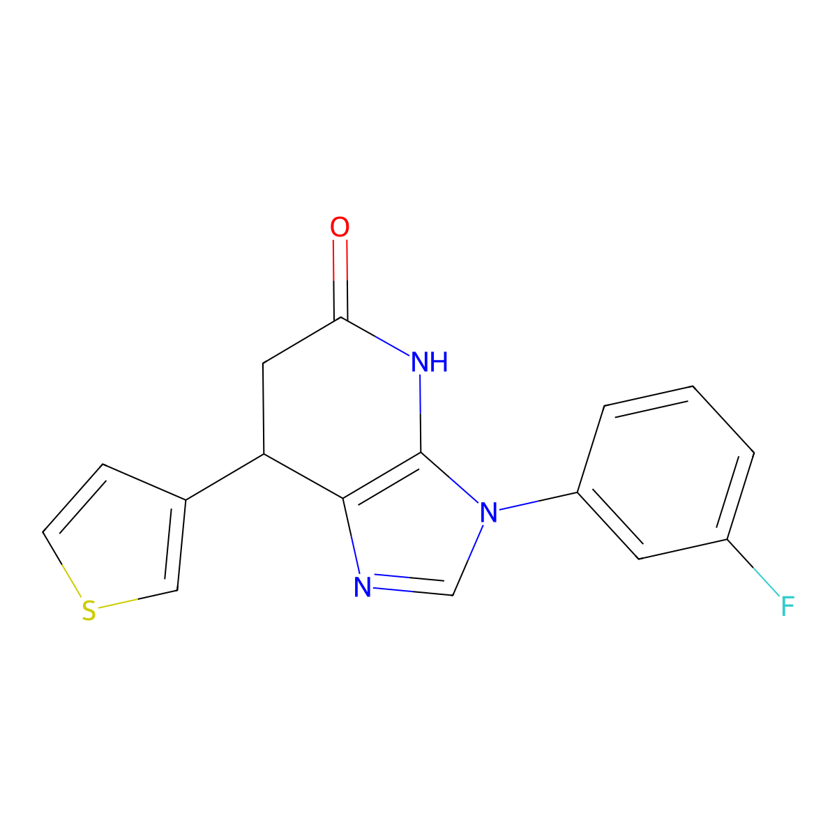 3-(3-fluorophenyl)-7-(thiophen-3-yl)-6,7-dihydro-3H-imidazo[4,5-b]pyridin-5-ol molecular structure, CAS 1219549-72-0