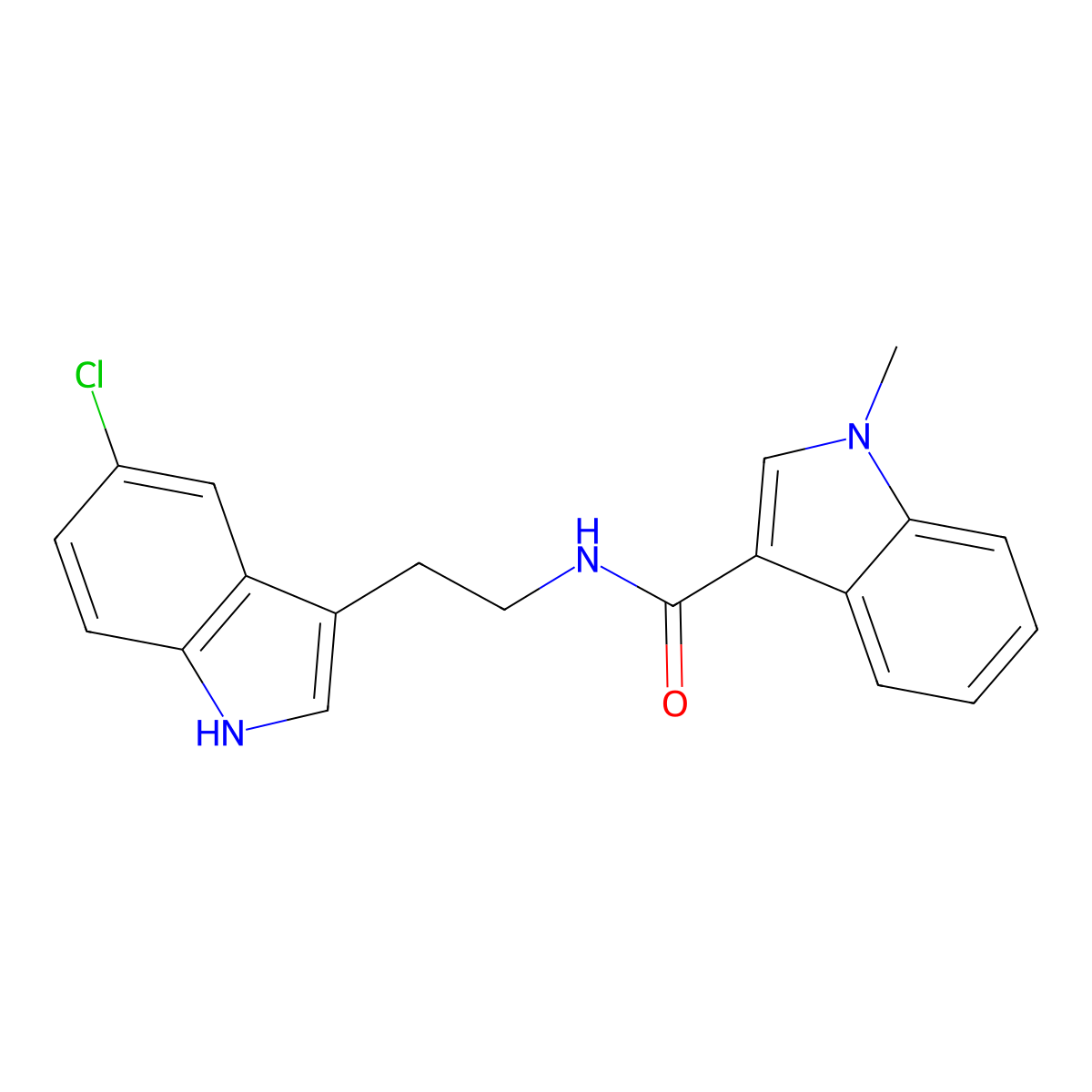 N-[2-(5-chloro-1H-indol-3-yl)ethyl]-1-methyl-1H-indole-3-carboxamide molecular structure, CAS 1219549-78-6