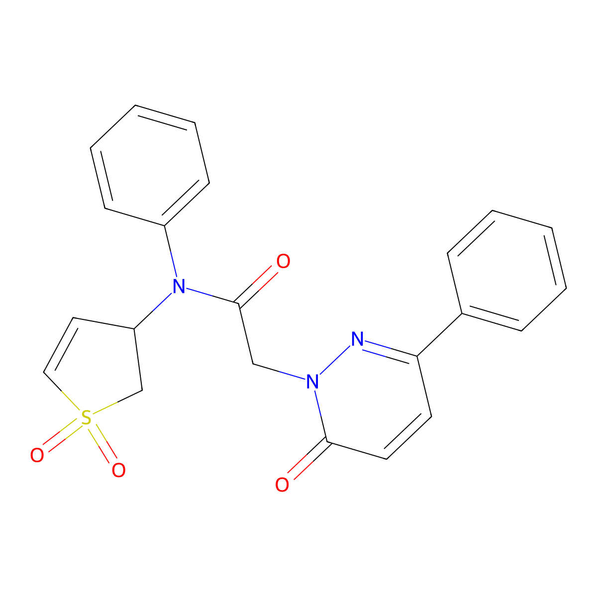N-(1,1-dioxido-2,3-dihydrothiophen-3-yl)-2-(6-oxo-3-phenylpyridazin-1(6H)-yl)-N-phenylacetamide molecular structure, CAS 1219549-87-7