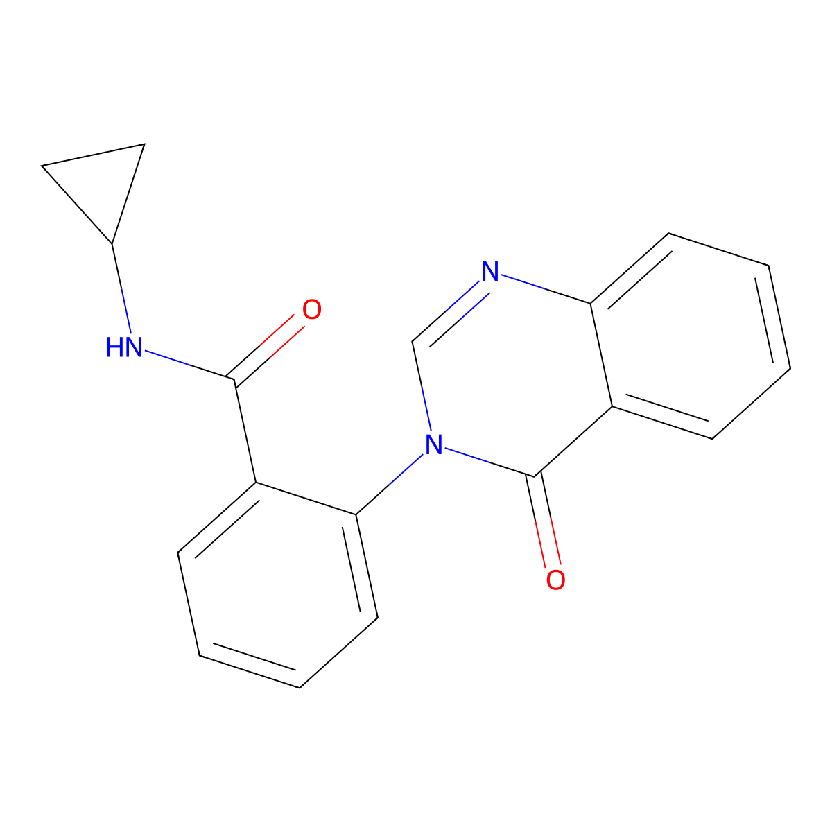 N-cyclopropyl-2-(4-oxoquinazolin-3(4H)-yl)benzamide molecular structure, CAS 1219550-70-5