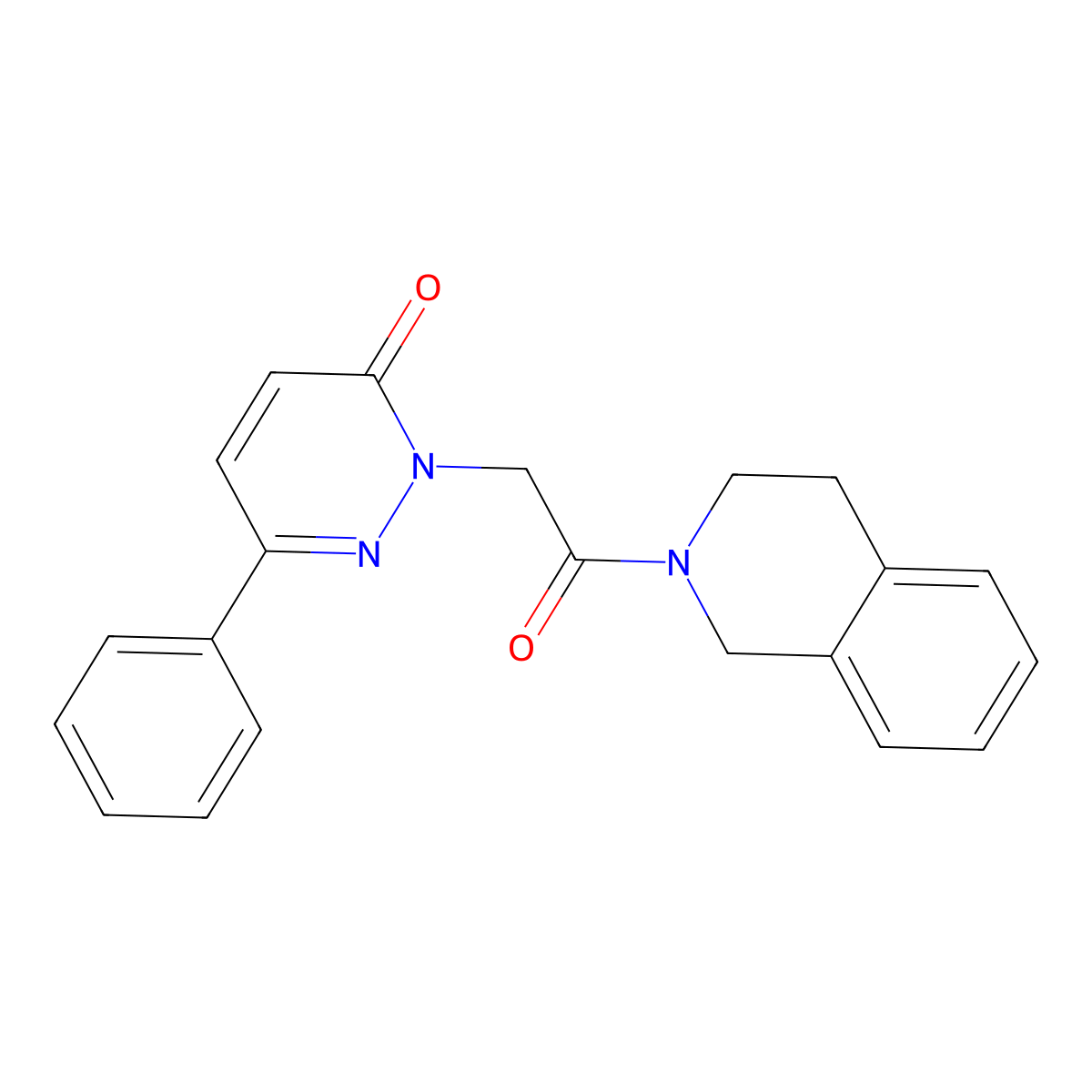 2-(2-(3,4-dihydroisoquinolin-2(1H)-yl)-2-oxoethyl)-6-phenylpyridazin-3(2H)-one molecular structure, CAS 1219550-91-0