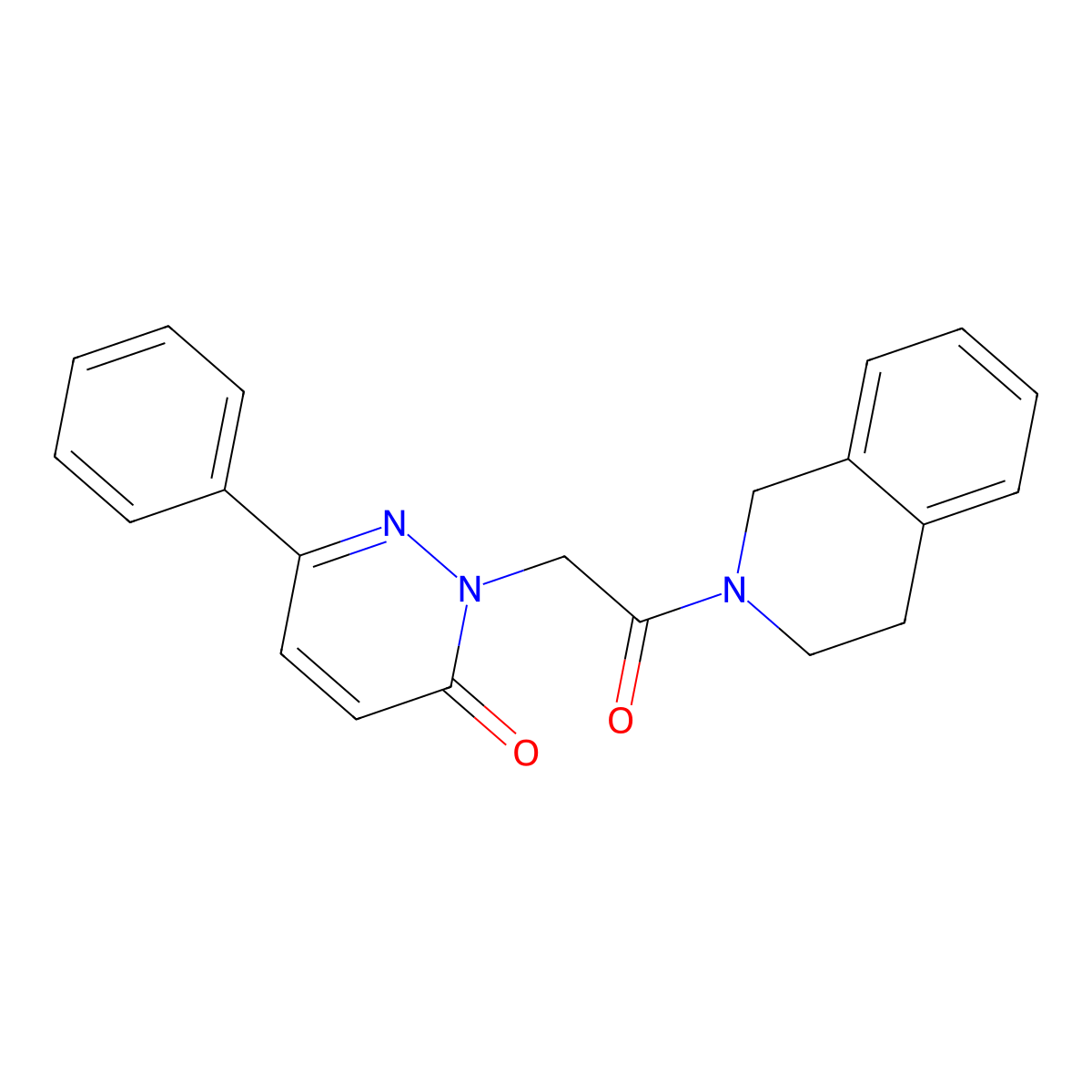 2-(2-(3,4-dihydroisoquinolin-2(1H)-yl)-2-oxoethyl)-6-phenylpyridazin-3(2H)-one molecular structure, CAS 1219550-91-0