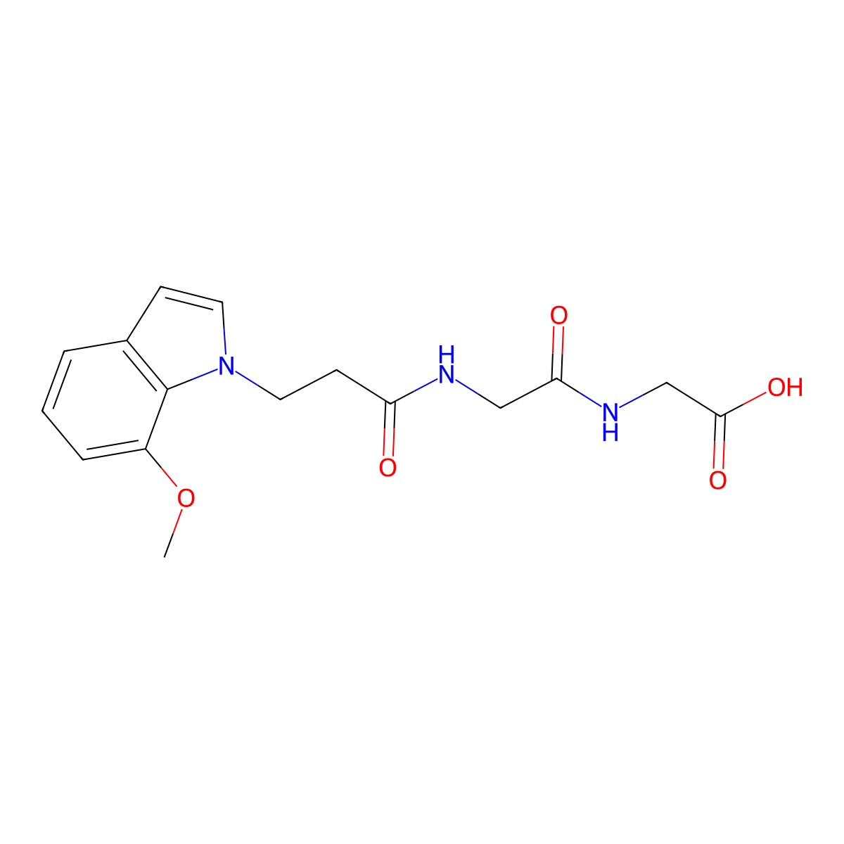 N-[3-(7-methoxy-1H-indol-1-yl)propanoyl]glycylglycine molecular structure, CAS 1219550-96-5
