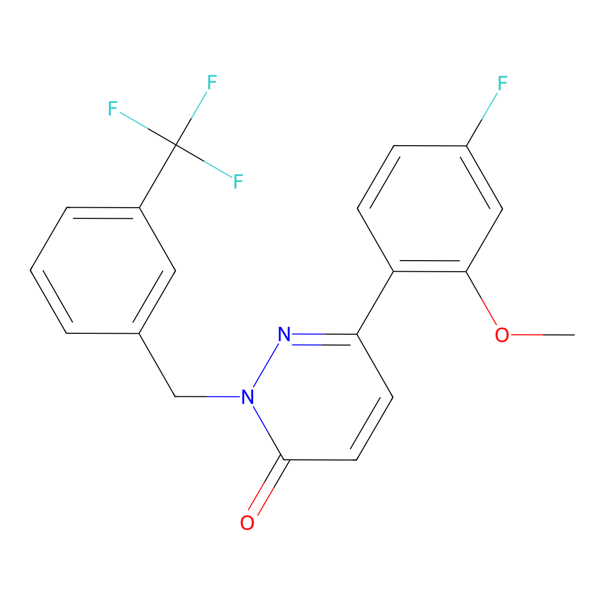 6-(4-fluoro-2-methoxyphenyl)-2-[3-(trifluoromethyl)benzyl]pyridazin-3(2H)-one molecular structure, CAS 1219551-13-9