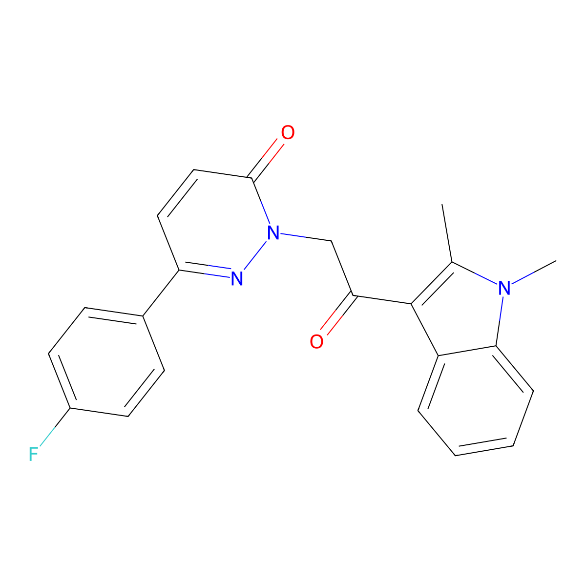 2-[2-(1,2-dimethyl-1H-indol-3-yl)-2-oxoethyl]-6-(4-fluorophenyl)pyridazin-3(2H)-one molecular structure, CAS 1219551-17-3