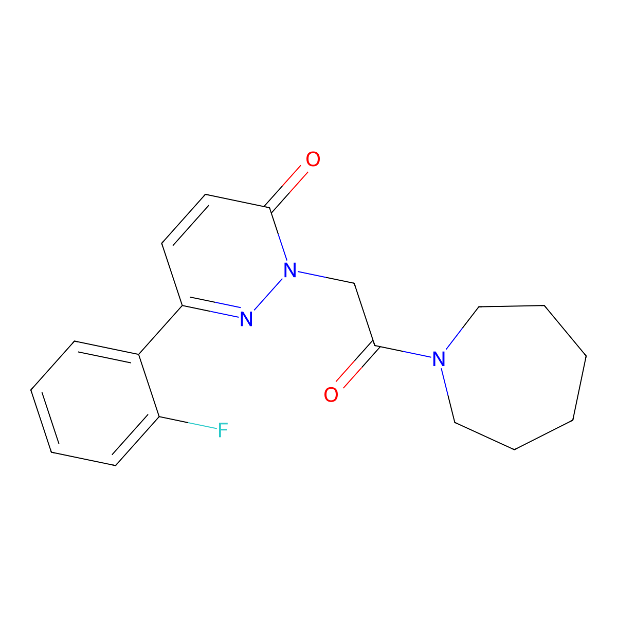 2-[2-(azepan-1-yl)-2-oxoethyl]-6-(2-fluorophenyl)pyridazin-3(2H)-one molecular structure, CAS 1219551-51-5