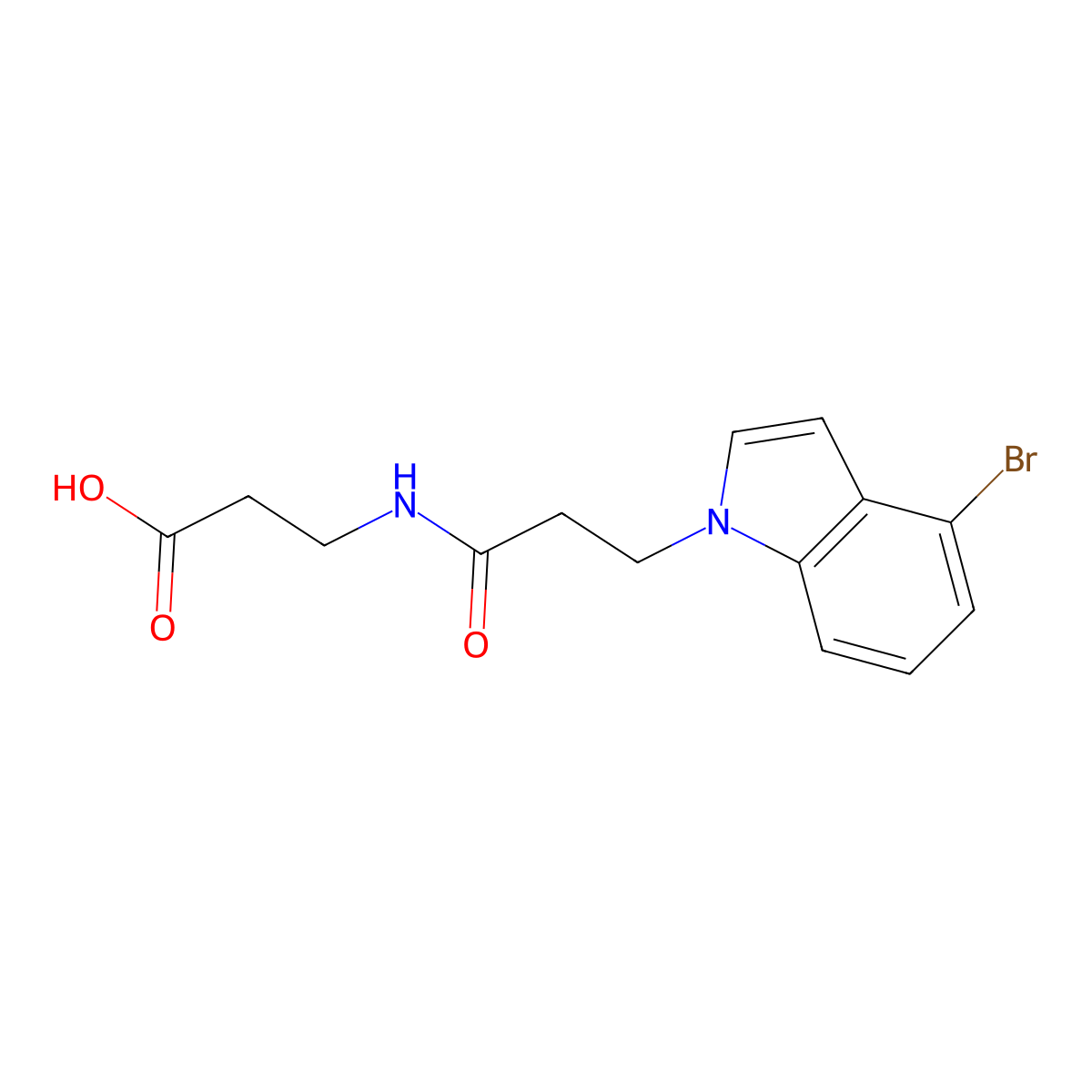 N-[3-(4-bromo-1H-indol-1-yl)propanoyl]-beta-alanine molecular structure, CAS 1219551-58-2