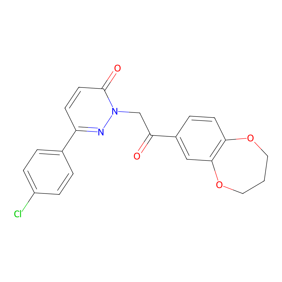 6-(4-chlorophenyl)-2-[2-(3,4-dihydro-2H-1,5-benzodioxepin-7-yl)-2-oxoethyl]pyridazin-3(2H)-one molecular structure, CAS 1219551-77-5