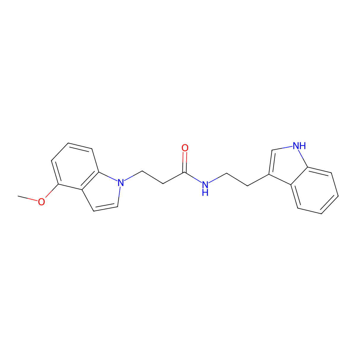 N-[2-(1H-indol-3-yl)ethyl]-3-(4-methoxy-1H-indol-1-yl)propanamide molecular structure, CAS 1219551-97-9