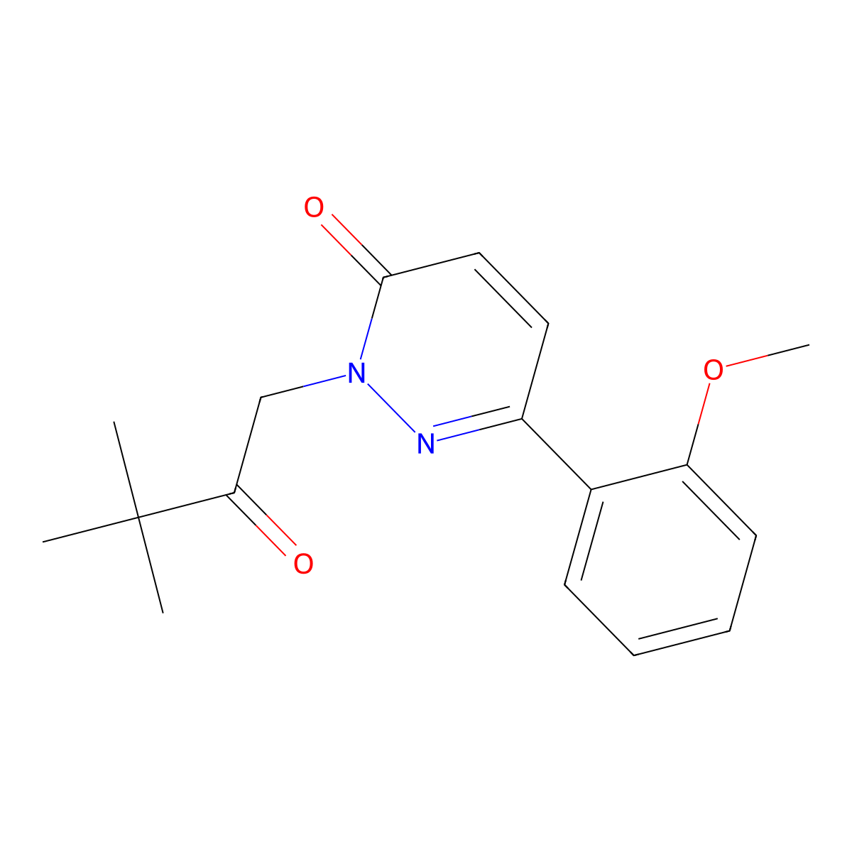 2-(3,3-dimethyl-2-oxobutyl)-6-(2-methoxyphenyl)pyridazin-3(2H)-one molecular structure, CAS 1219552-24-5