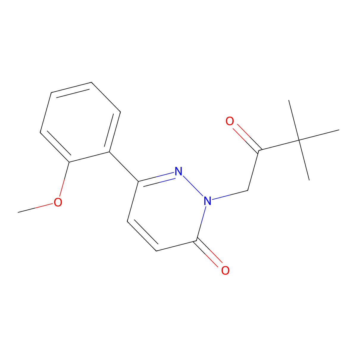 2-(3,3-dimethyl-2-oxobutyl)-6-(2-methoxyphenyl)pyridazin-3(2H)-one molecular structure, CAS 1219552-24-5
