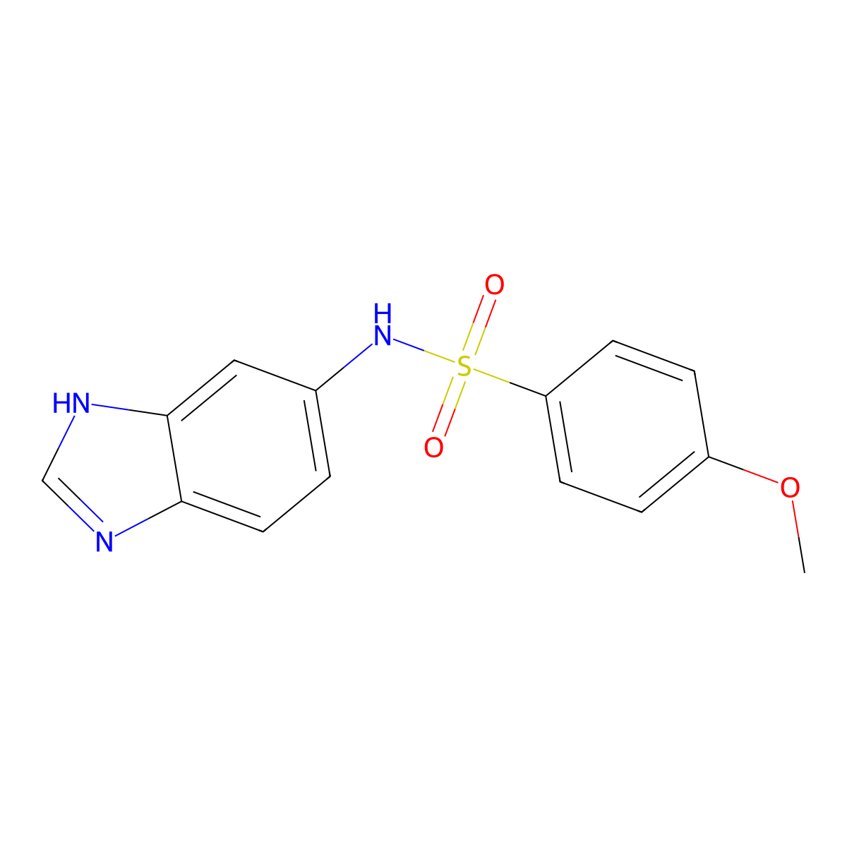 N-(1H-benzimidazol-6-yl)-4-methoxybenzenesulfonamide molecular structure, CAS 1219552-28-9