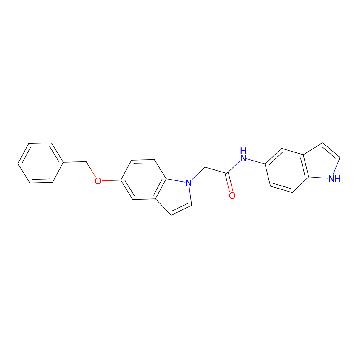 2-[5-(benzyloxy)-1H-indol-1-yl]-N-(1H-indol-5-yl)acetamide molecular structure, CAS 1219553-06-6