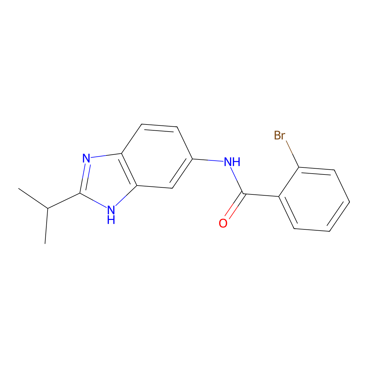 2-bromo-N-[2-(propan-2-yl)-1H-benzimidazol-5-yl]benzamide molecular structure, CAS 1219553-41-9