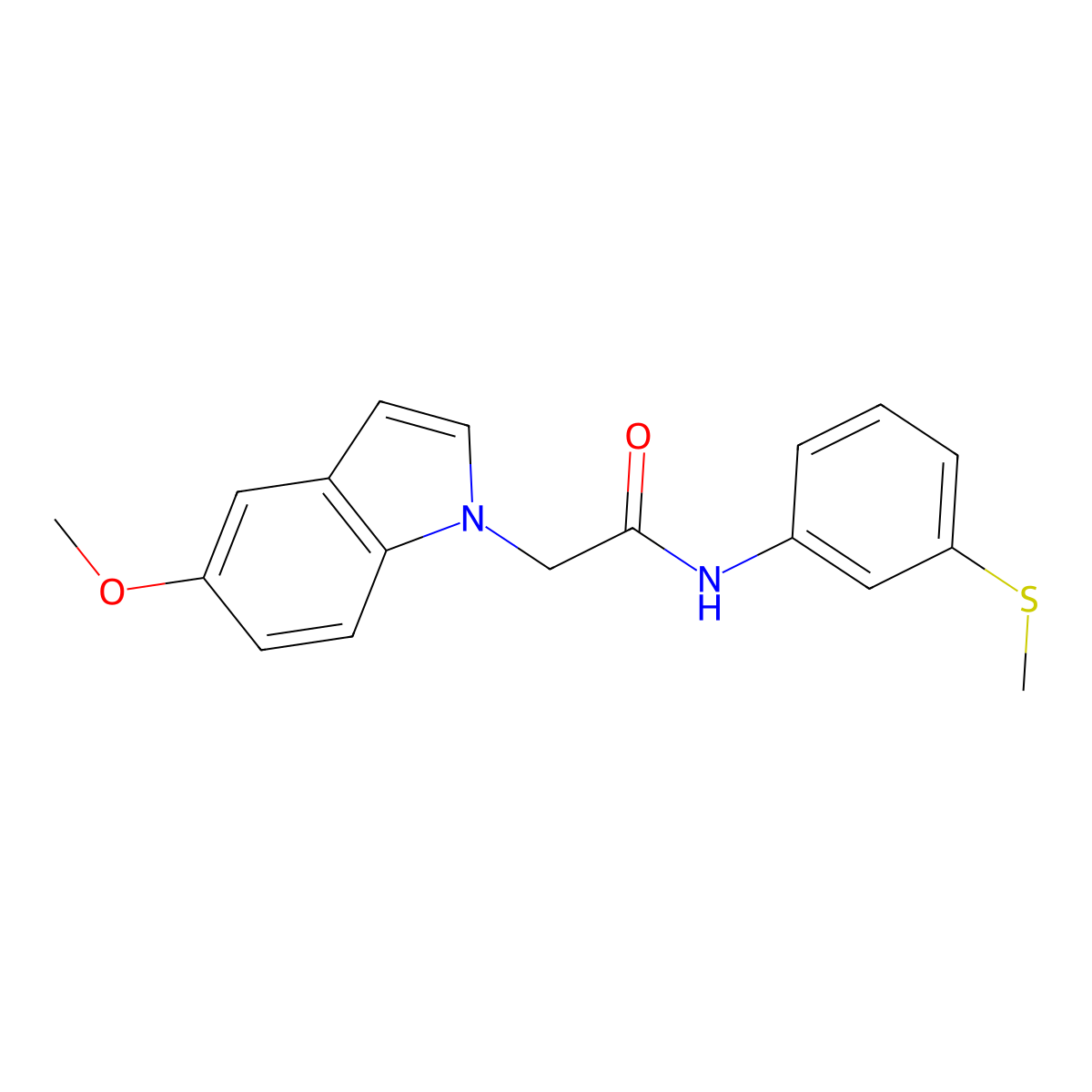 2-(5-methoxy-1H-indol-1-yl)-N-[3-(methylsulfanyl)phenyl]acetamide molecular structure, CAS 1219553-54-4