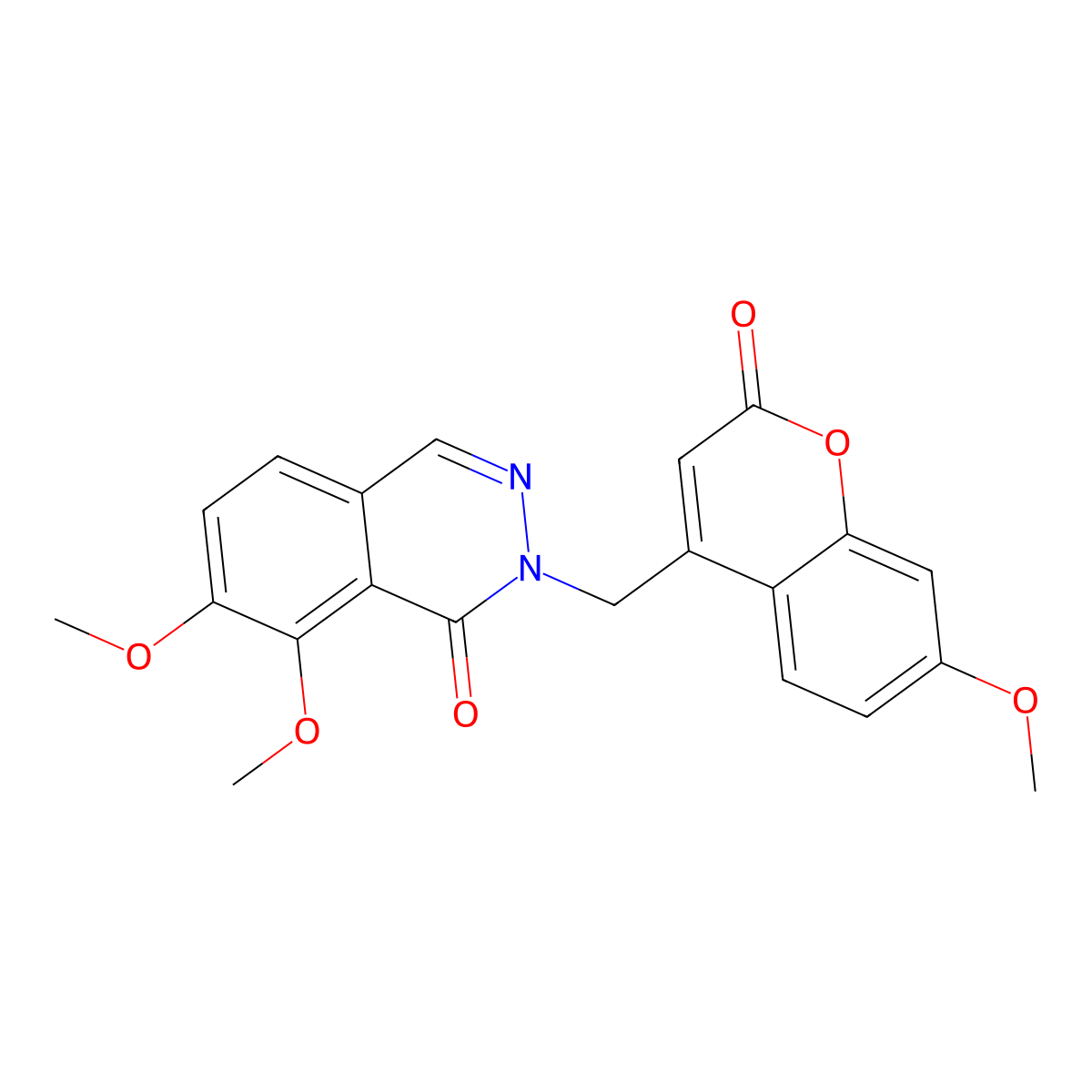 7,8-dimethoxy-2-((7-methoxy-2-oxo-2H-chromen-4-yl)methyl)phthalazin-1(2H)-one molecular structure, CAS 1219553-57-7