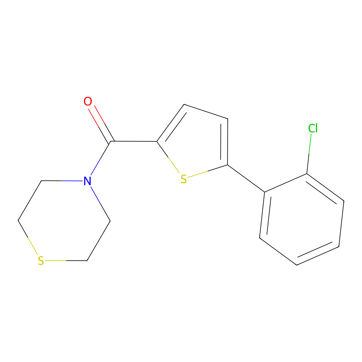 [5-(2-Chlorophenyl)thiophen-2-yl](thiomorpholin-4-yl)methanone molecular structure, CAS 1219553-61-3