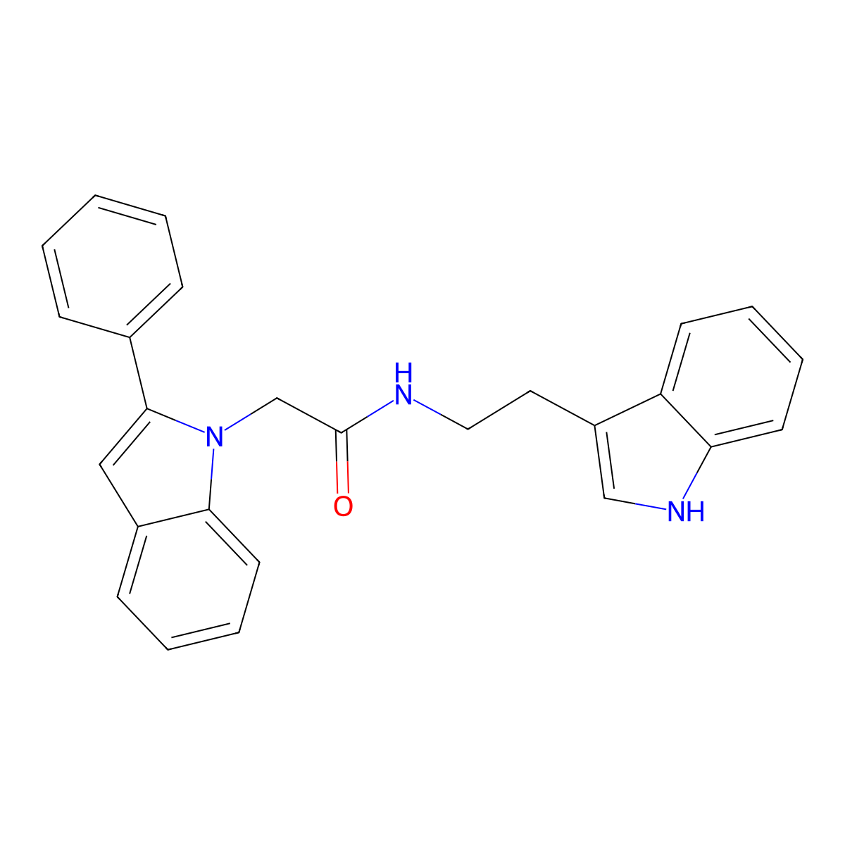 N-[2-(1H-indol-3-yl)ethyl]-2-(2-phenyl-1H-indol-1-yl)acetamide molecular structure, CAS 1219553-67-9