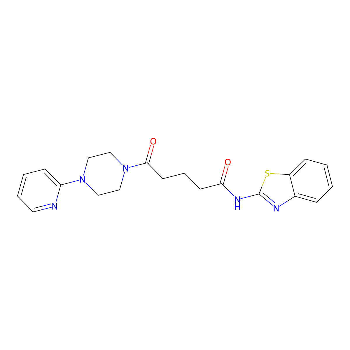 N-[(2E)-1,3-benzothiazol-2(3H)-ylidene]-5-oxo-5-[4-(pyridin-2-yl)piperazin-1-yl]pentanamide molecular structure, CAS 1219553-74-8