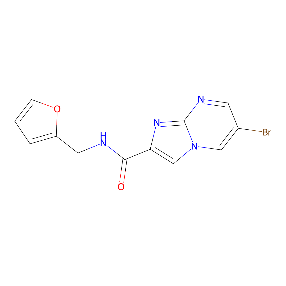 6-bromo-N-(furan-2-ylmethyl)imidazo[1,2-a]pyrimidine-2-carboxamide molecular structure, CAS 1219554-22-9