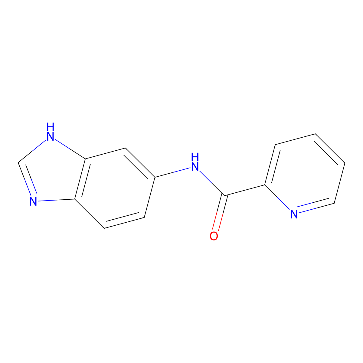 N-(1H-benzimidazol-5-yl)pyridine-2-carboxamide molecular structure, CAS 1219554-23-0