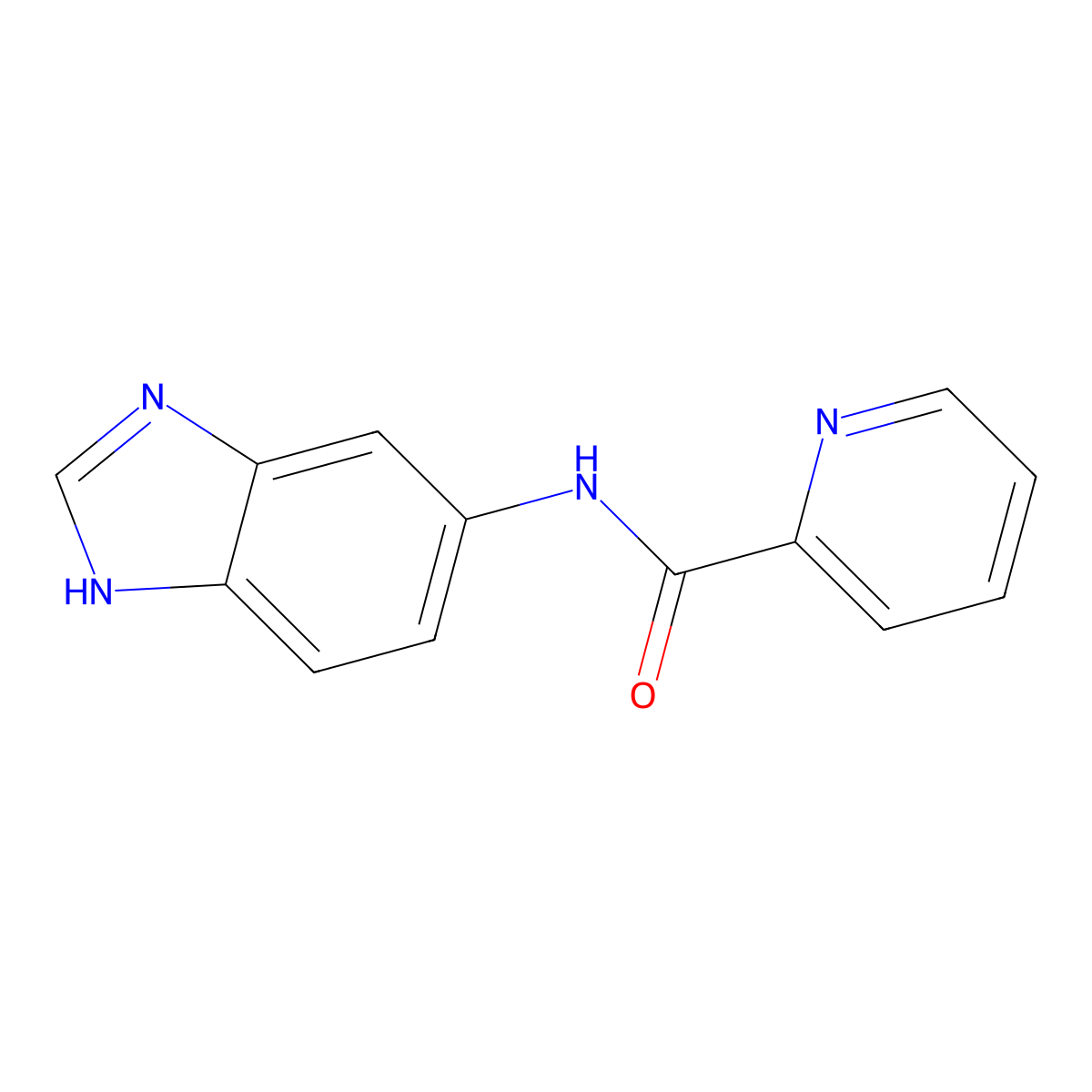 N-(1H-benzimidazol-5-yl)pyridine-2-carboxamide molecular structure, CAS 1219554-23-0