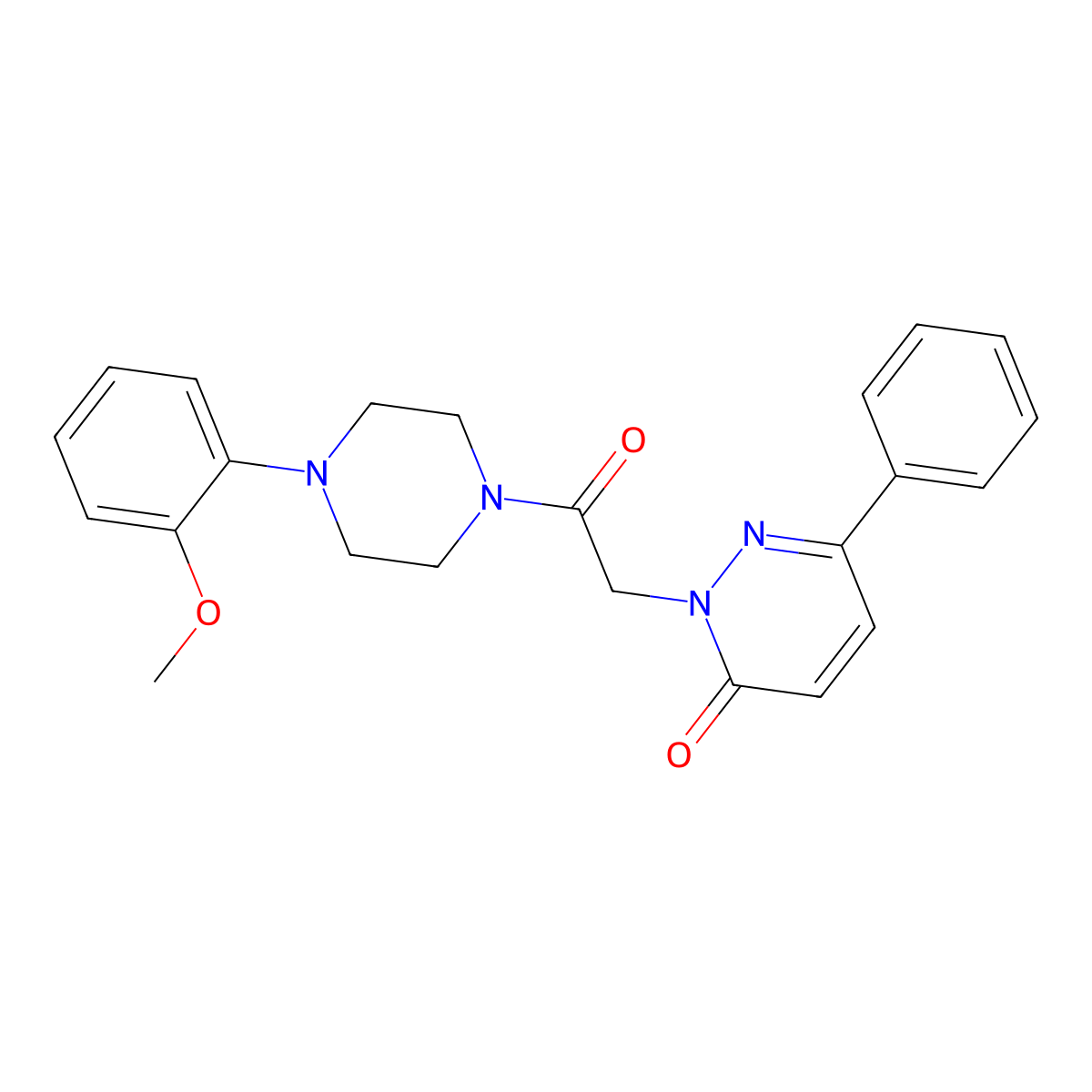 2-(2-(4-(2-methoxyphenyl)piperazin-1-yl)-2-oxoethyl)-6-phenylpyridazin-3(2H)-one molecular structure, CAS 1219555-04-0