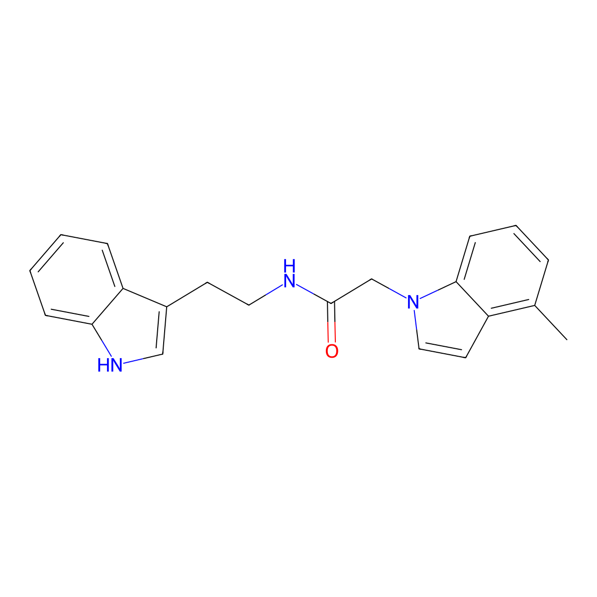 N-[2-(1H-indol-3-yl)ethyl]-2-(4-methyl-1H-indol-1-yl)acetamide molecular structure, CAS 1219555-10-8