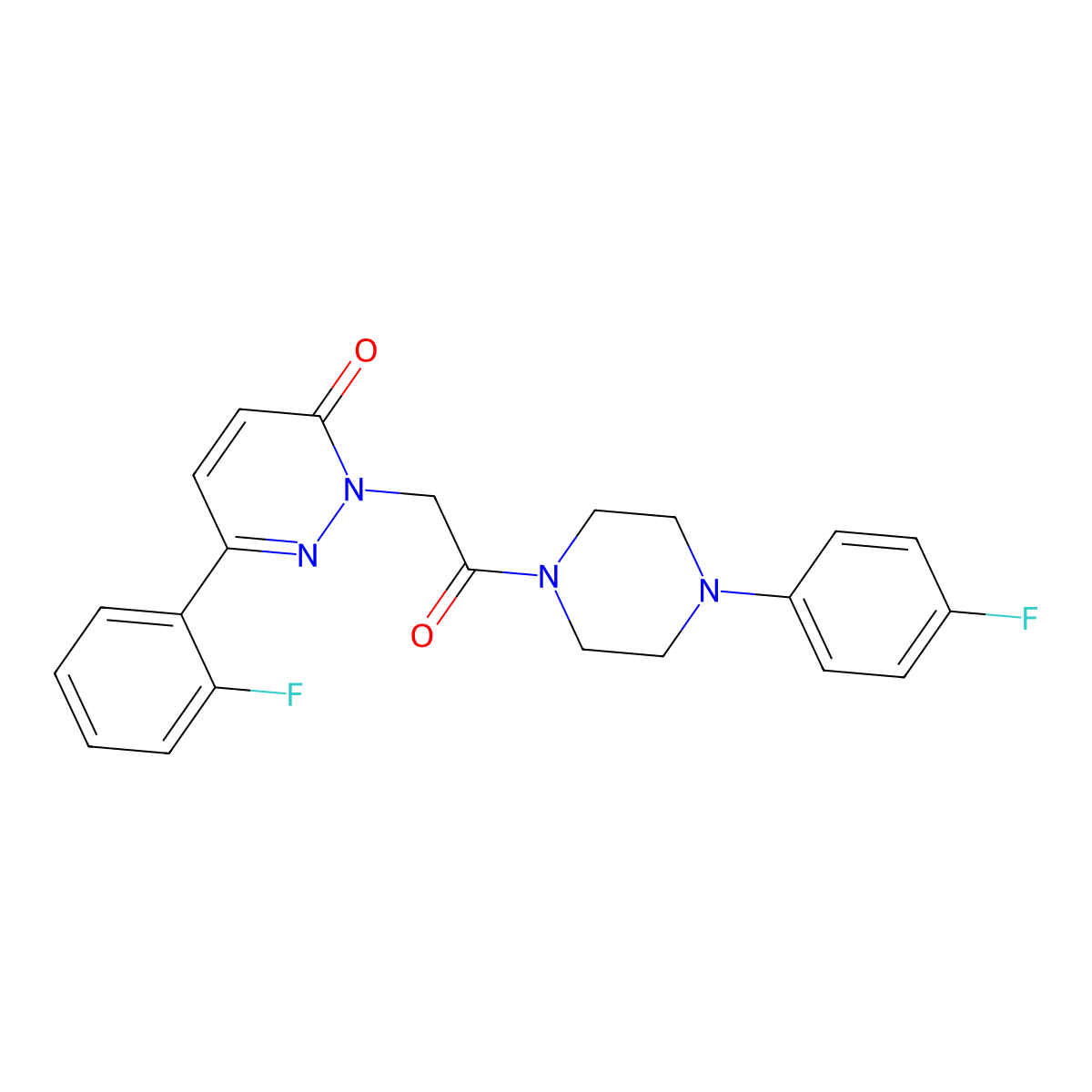 6-(2-fluorophenyl)-2-{2-[4-(4-fluorophenyl)-1-piperazinyl]-2-oxoethyl}-3(2H)-pyridazinone molecular structure, CAS 1219556-31-6