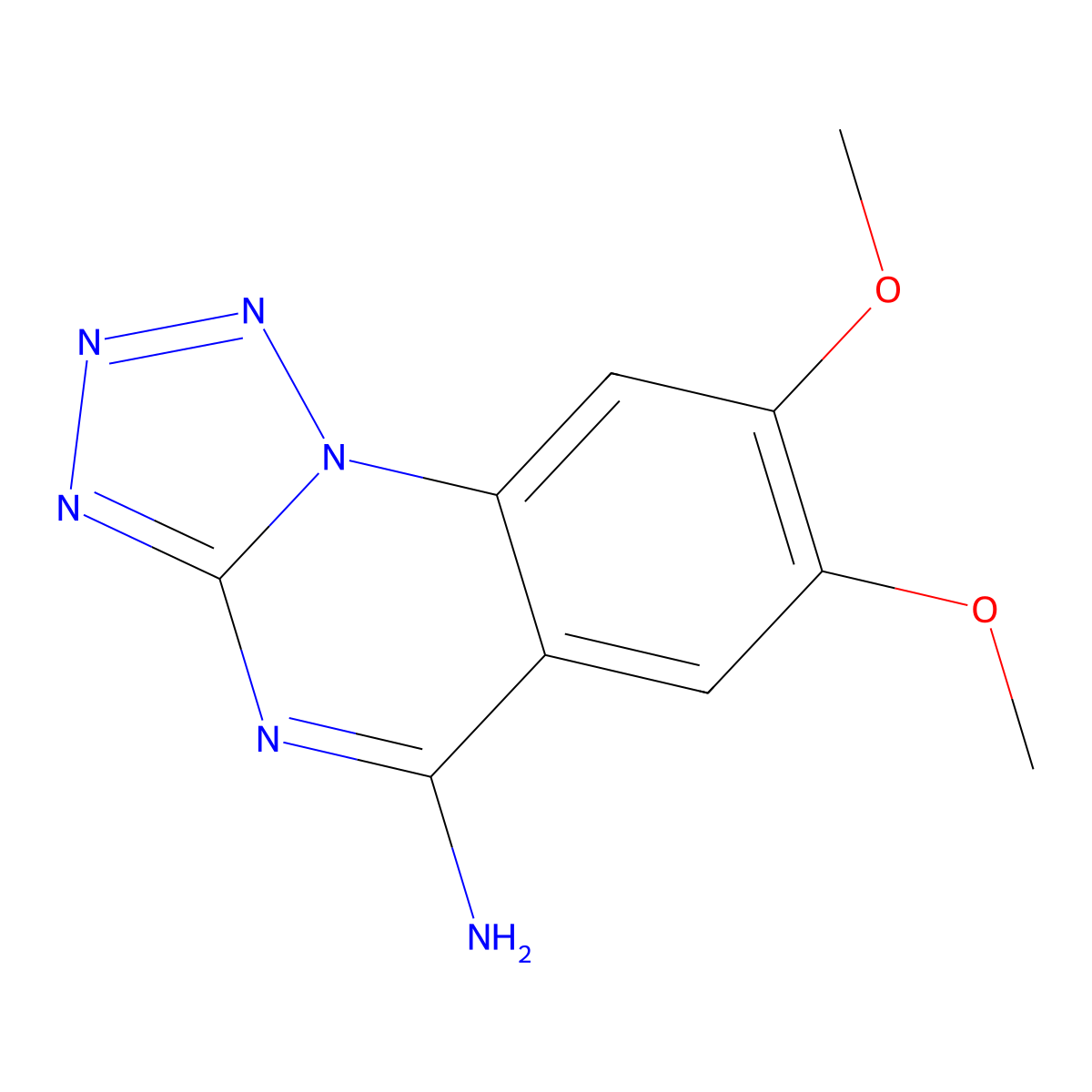7,8-Dimethoxytetrazolo[1,5-a]quinazolin-5-amine molecular structure, CAS 1219556-64-5