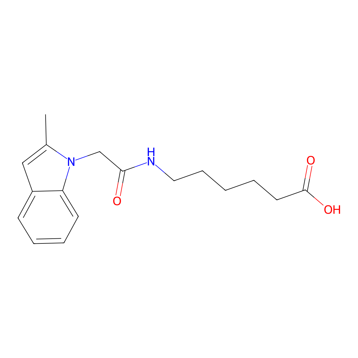 6-{[(2-methyl-1H-indol-1-yl)acetyl]amino}hexanoic acid molecular structure, CAS 1219556-73-6