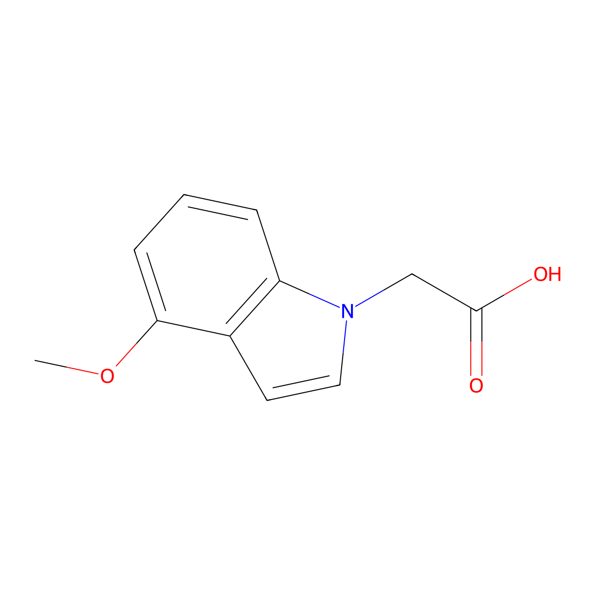 2-(4-methoxy-1H-indol-1-yl)acetic acid molecular structure, CAS 1219556-76-9