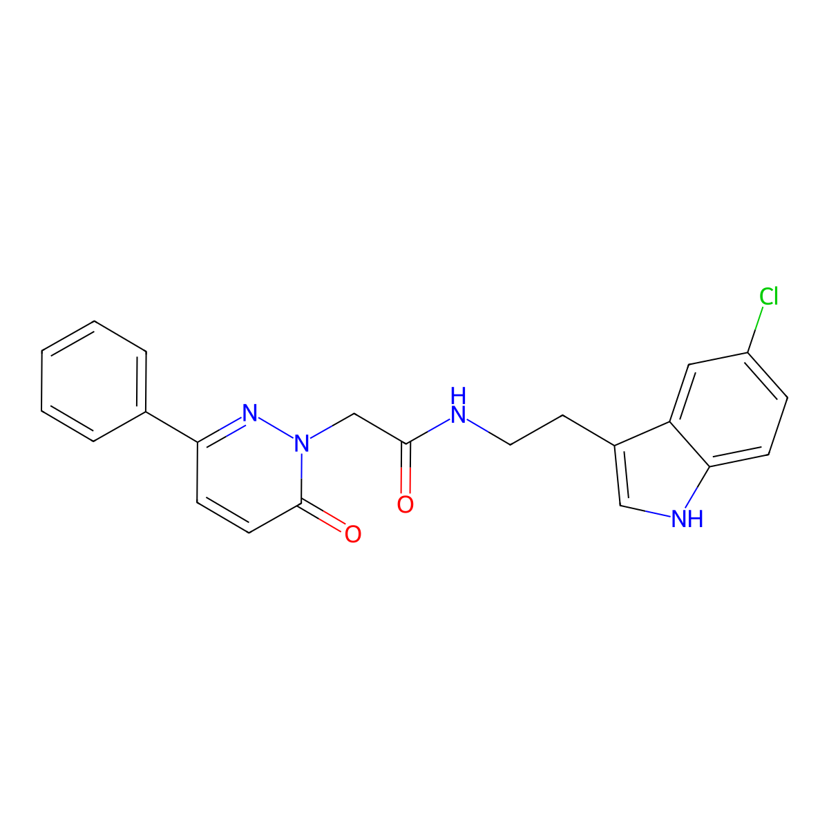 N-[2-(5-chloro-1H-indol-3-yl)ethyl]-2-(6-oxo-3-phenyl-1(6H)-pyridazinyl)acetamide molecular structure, CAS 1219556-88-3