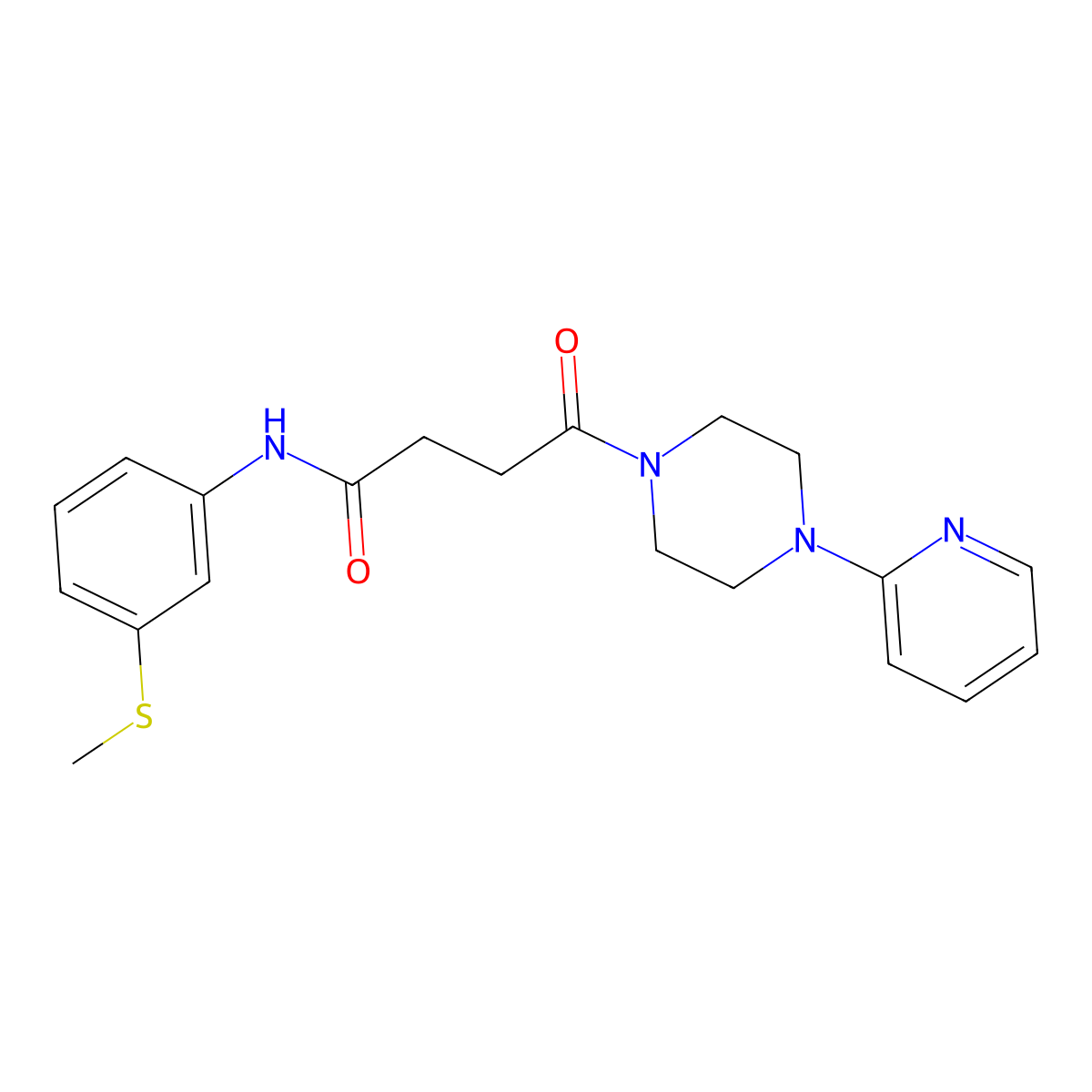 N-[3-(methylsulfanyl)phenyl]-4-oxo-4-[4-(pyridin-2-yl)piperazin-1-yl]butanamide molecular structure, CAS 1219557-27-3