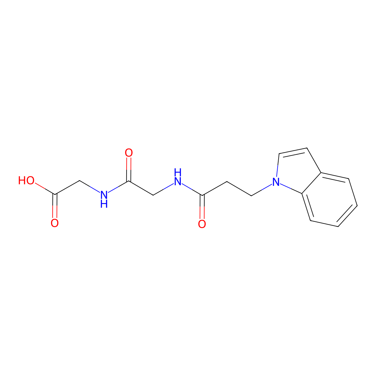 N-[3-(1H-indol-1-yl)propanoyl]glycylglycine molecular structure, CAS 1219557-30-8