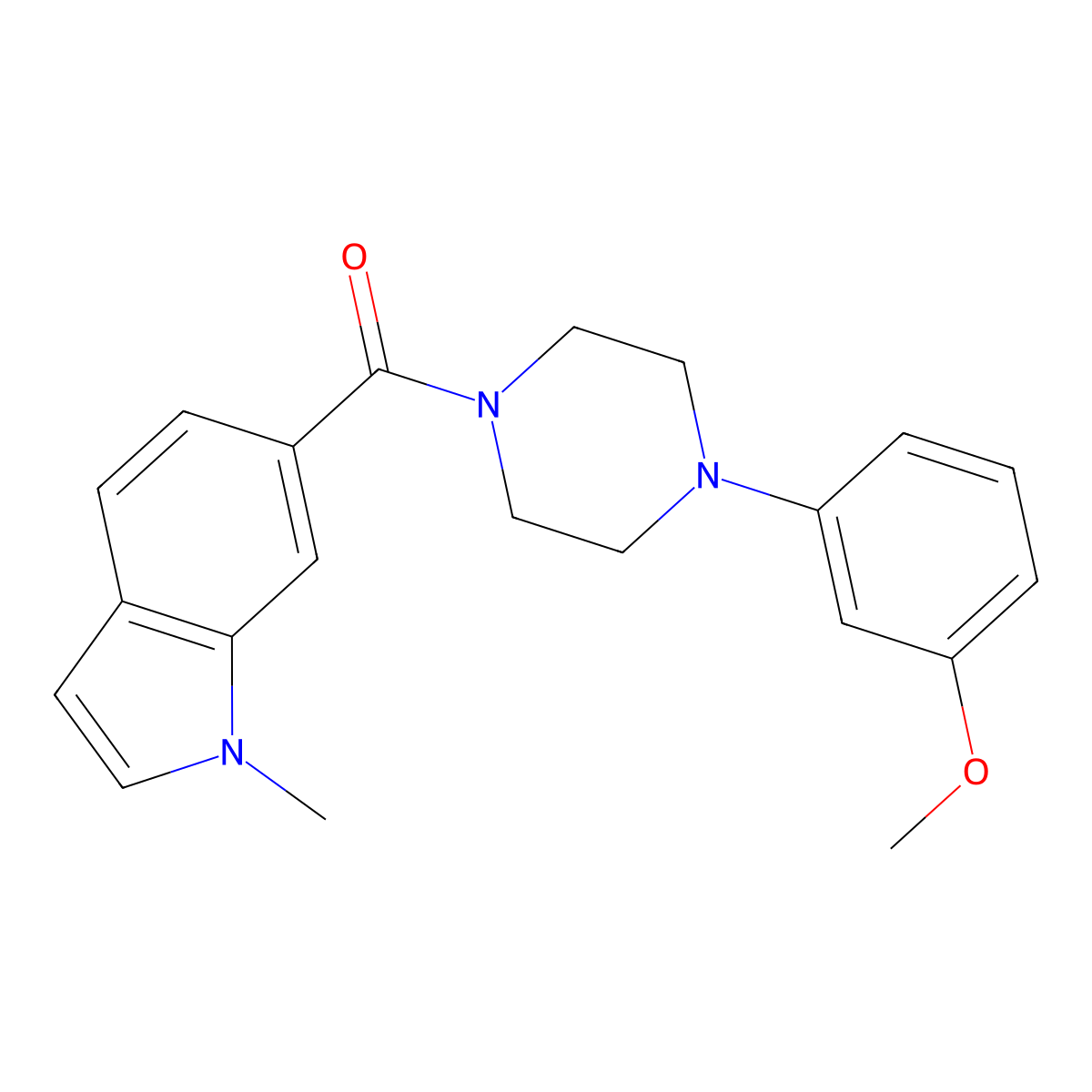 [4-(3-methoxyphenyl)piperazin-1-yl](1-methyl-1H-indol-6-yl)methanone molecular structure, CAS 1219557-32-0