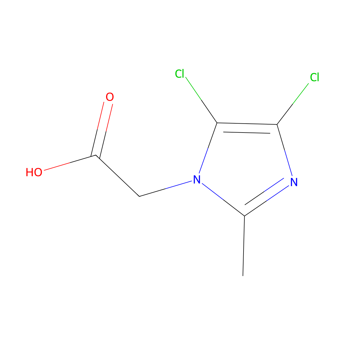 2-(4,5-dichloro-2-methyl-1H-imidazol-1-yl)acetic acid molecular structure, CAS 1219557-39-7