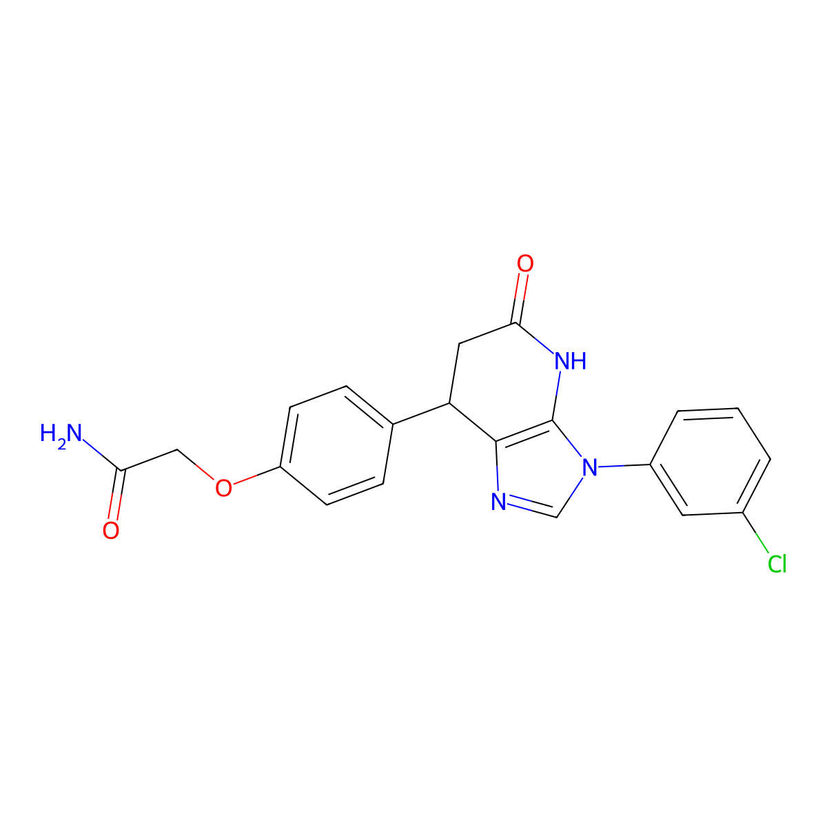 2-{4-[3-(3-chlorophenyl)-5-hydroxy-6,7-dihydro-3H-imidazo[4,5-b]pyridin-7-yl]phenoxy}acetamide molecular structure, CAS 1219558-30-1