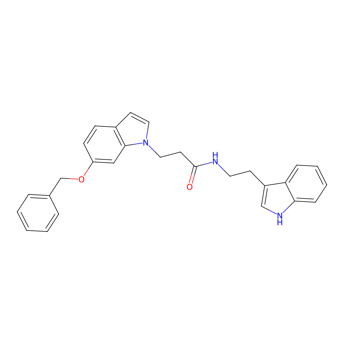 3-[6-(benzyloxy)-1H-indol-1-yl]-N-[2-(1H-indol-3-yl)ethyl]propanamide molecular structure, CAS 1219558-59-4