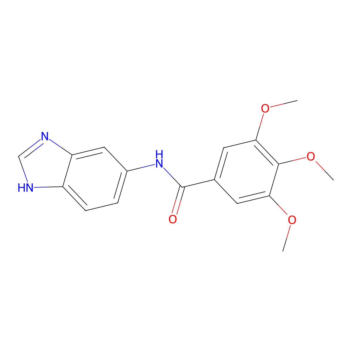 N-(1H-benzimidazol-5-yl)-3,4,5-trimethoxybenzamide molecular structure, CAS 1219558-65-2