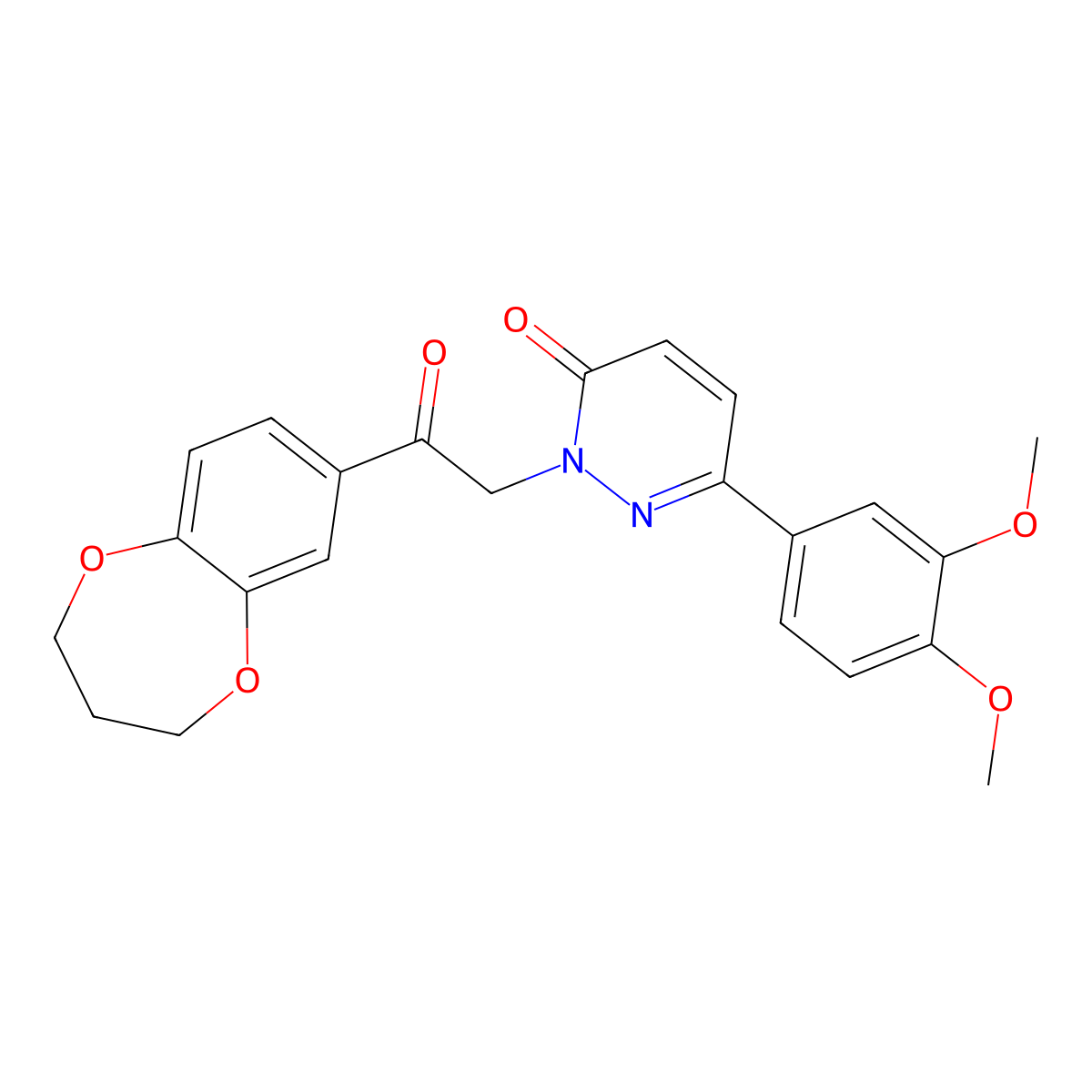 2-[2-(3,4-dihydro-2H-1,5-benzodioxepin-7-yl)-2-oxoethyl]-6-(3,4-dimethoxyphenyl)pyridazin-3(2H)-one molecular structure, CAS 1219559-01-9