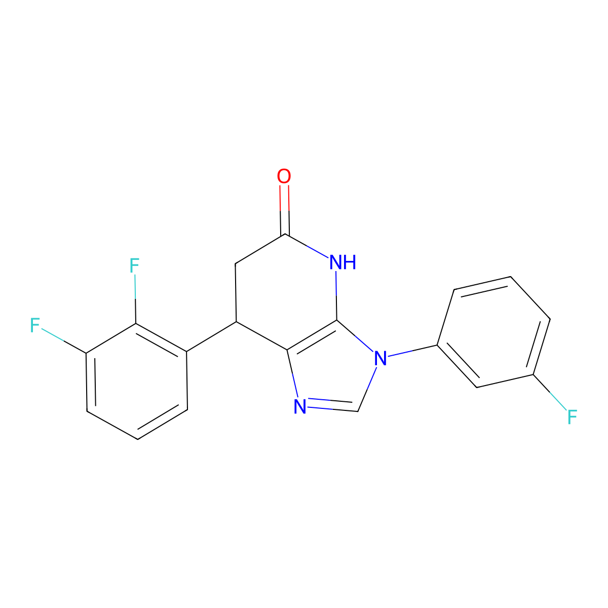 7-(2,3-difluorophenyl)-3-(3-fluorophenyl)-6,7-dihydro-3H-imidazo[4,5-b]pyridin-5-ol molecular structure, CAS 1219559-07-5