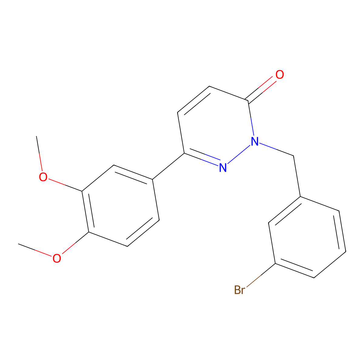 2-(3-bromobenzyl)-6-(3,4-dimethoxyphenyl)pyridazin-3(2H)-one molecular structure, CAS 1219559-09-7