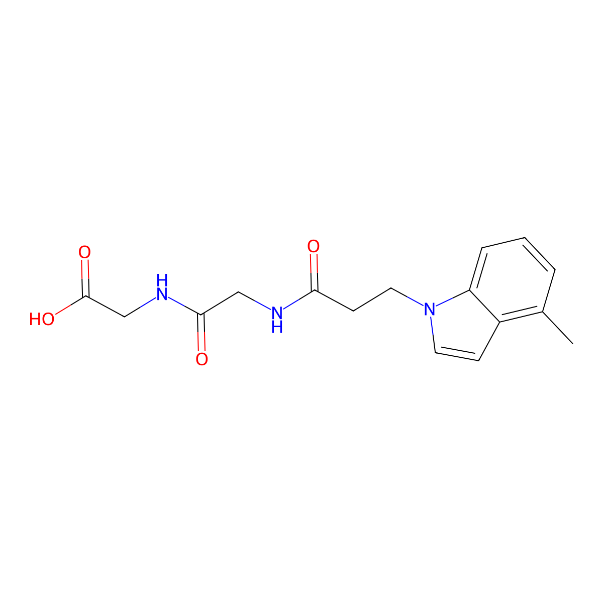 N-[3-(4-methyl-1H-indol-1-yl)propanoyl]glycylglycine molecular structure, CAS 1219559-17-7