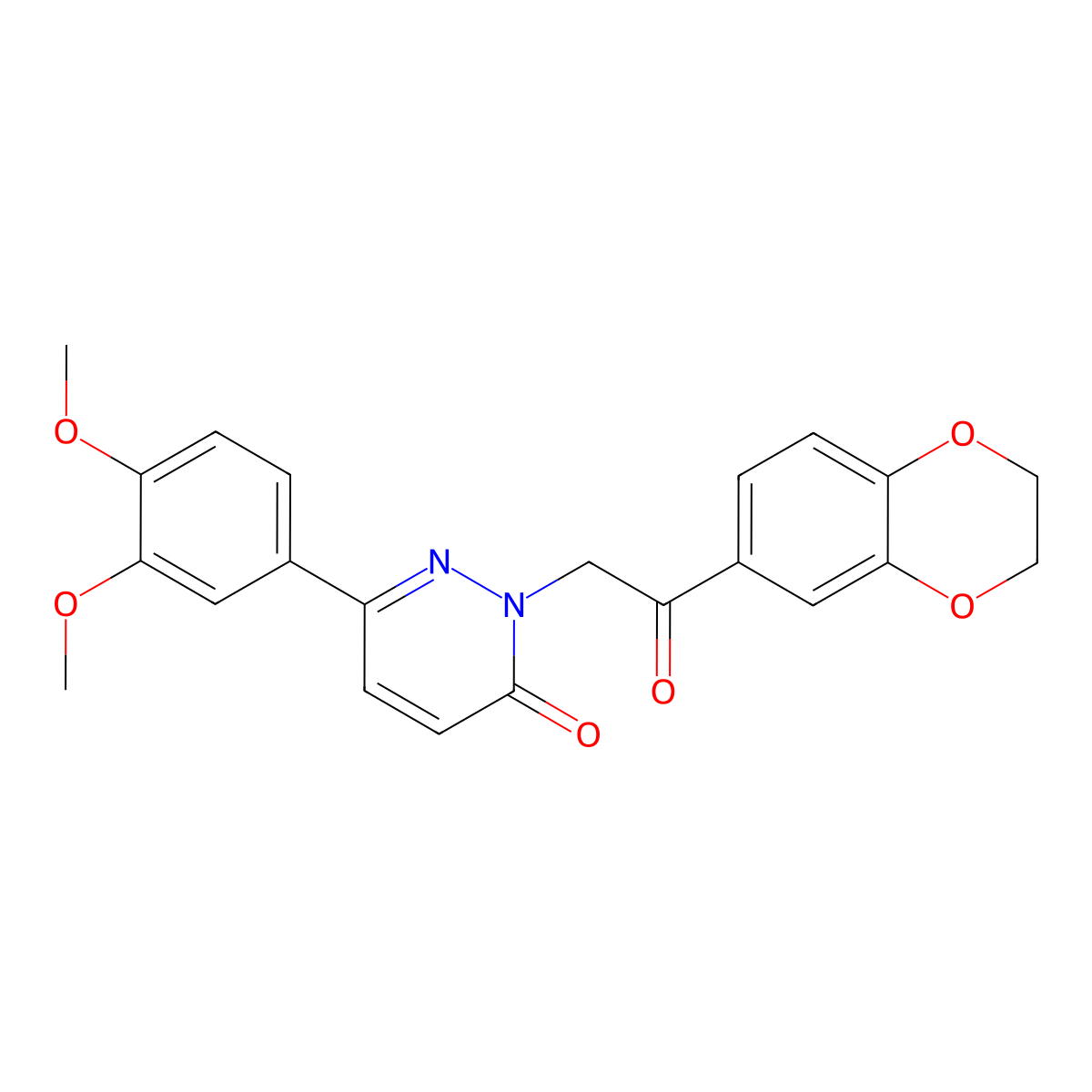 2-[2-(2,3-dihydro-1,4-benzodioxin-6-yl)-2-oxoethyl]-6-(3,4-dimethoxyphenyl)pyridazin-3(2H)-one molecular structure, CAS 1219559-67-7