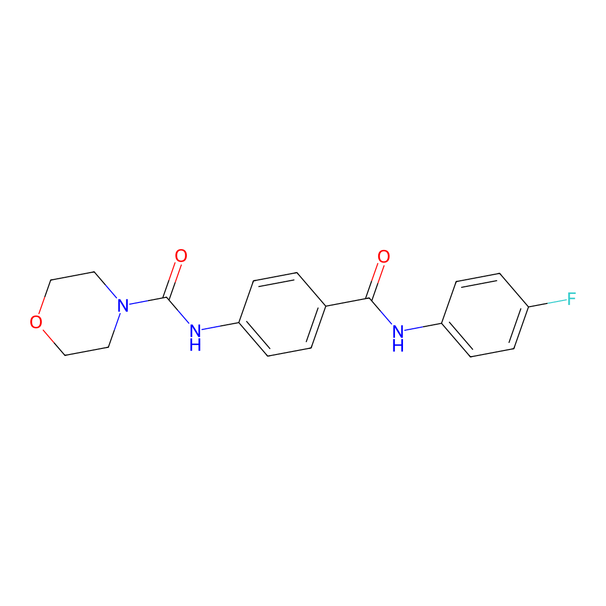 N-(4-((4-fluorophenyl)carbamoyl)phenyl)morpholine-4-carboxamide molecular structure, CAS 1219559-99-5