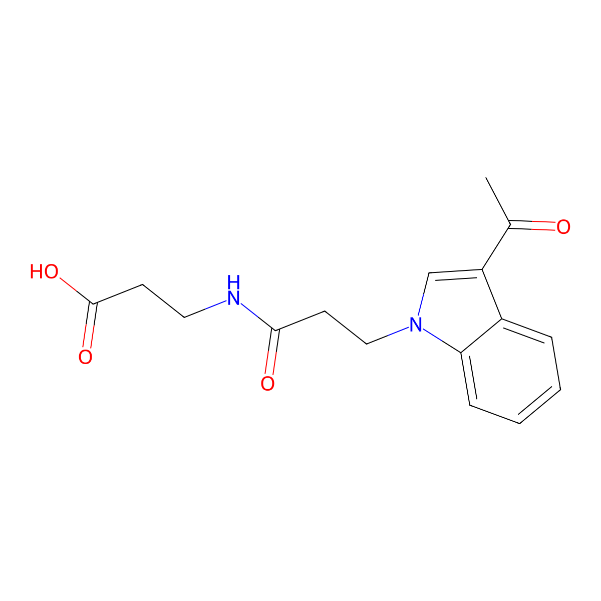 N-[3-(3-acetyl-1H-indol-1-yl)propanoyl]-beta-alanine molecular structure, CAS 1219560-44-7